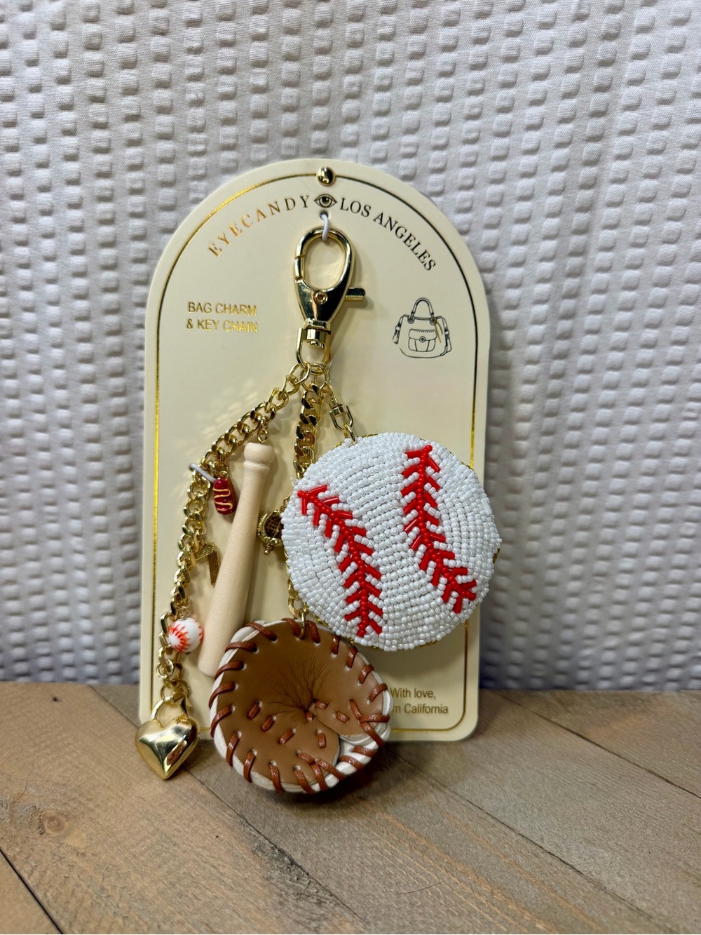 Viral Eye Candy Baseball Themed Bag Charm/Keychain!!